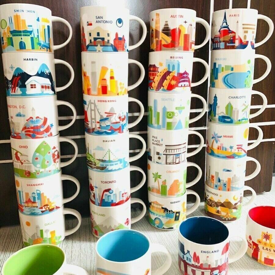 Starbucks 414ml Mug cup Global City Paris New York 