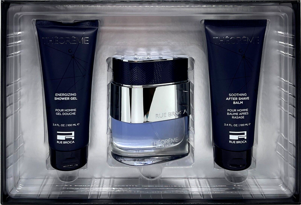 Afnan Rue Broca Theoreme 3 pcs Gift Set Men Eau De Parfum 3.0 Oz