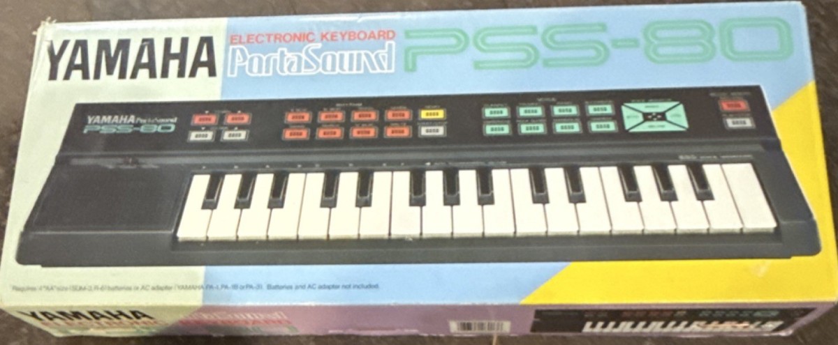 Br1 Yamaha PortaSound Pss-80 32 Mini Key Keyboard Digital