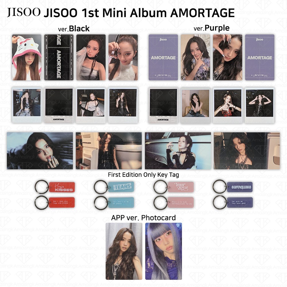 JISOO 1st Mini Album AMORTAGE Normal / App ver. Official Photocard