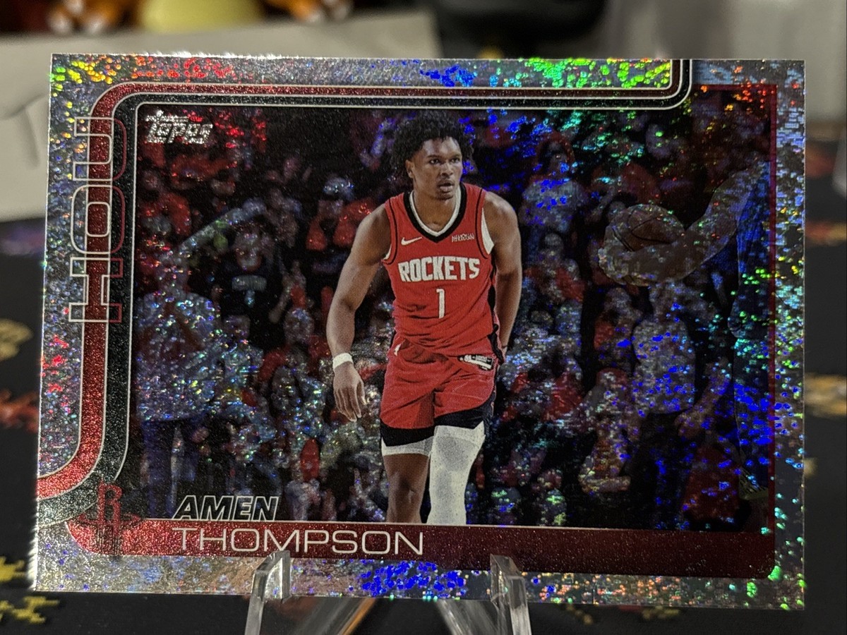 25-26 Topps NBA Flagship Basketball Amen Thompson Silver Holofoil
