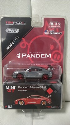 MINI GT 92 Chase Pandem Nissan GT-R (R35) Lava Red GT Wing LHD USA