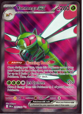 POKEMON YANMEGA ex 206/182 DESTINED RIVALS- FULL ART -RARE-HOLO