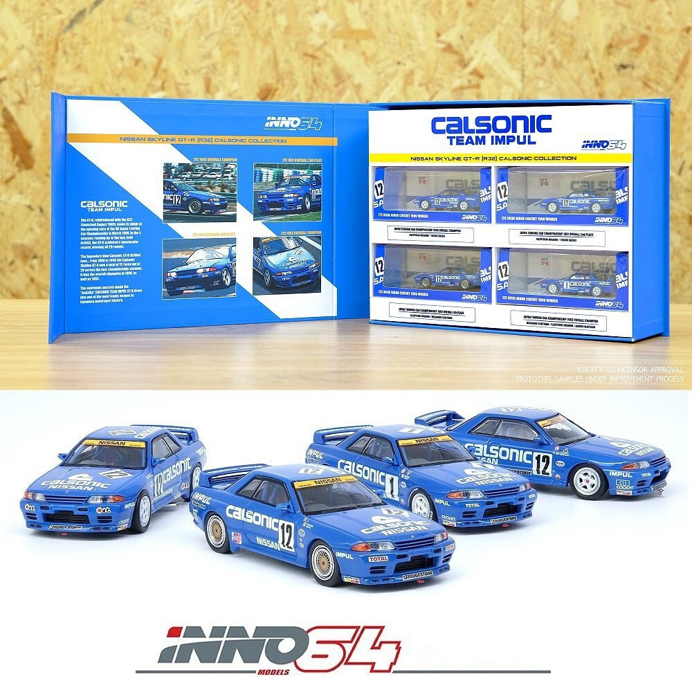 1/64 Nissan Skyline GTR32 Calsonic Set INNO64 IN64-R32-CASET