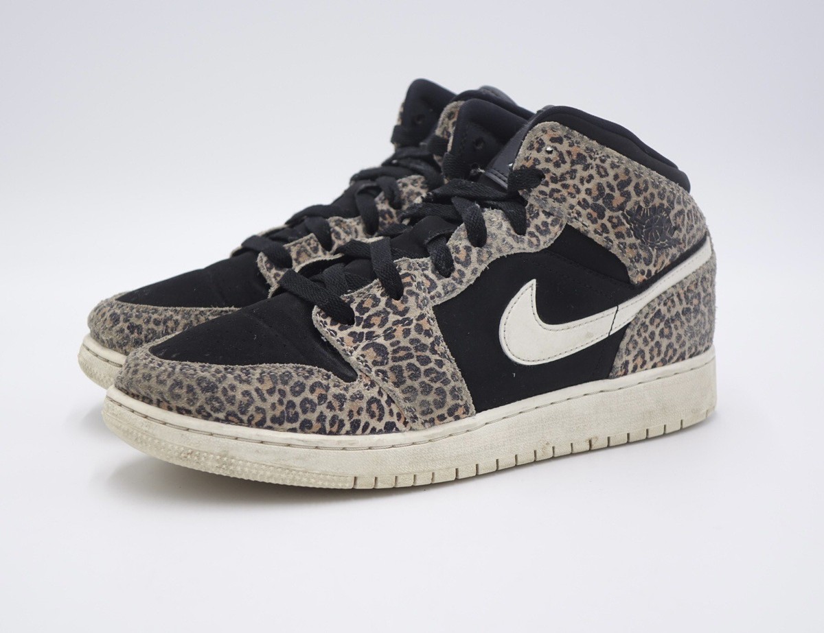 Size 7Y - Air Jordan 1 Mid SE 'Cheetah' BQ6932-021 (GS) | eBay