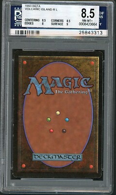Mtg PSA 8 Beta Volcanic Island | Magic the gathering | NM | former