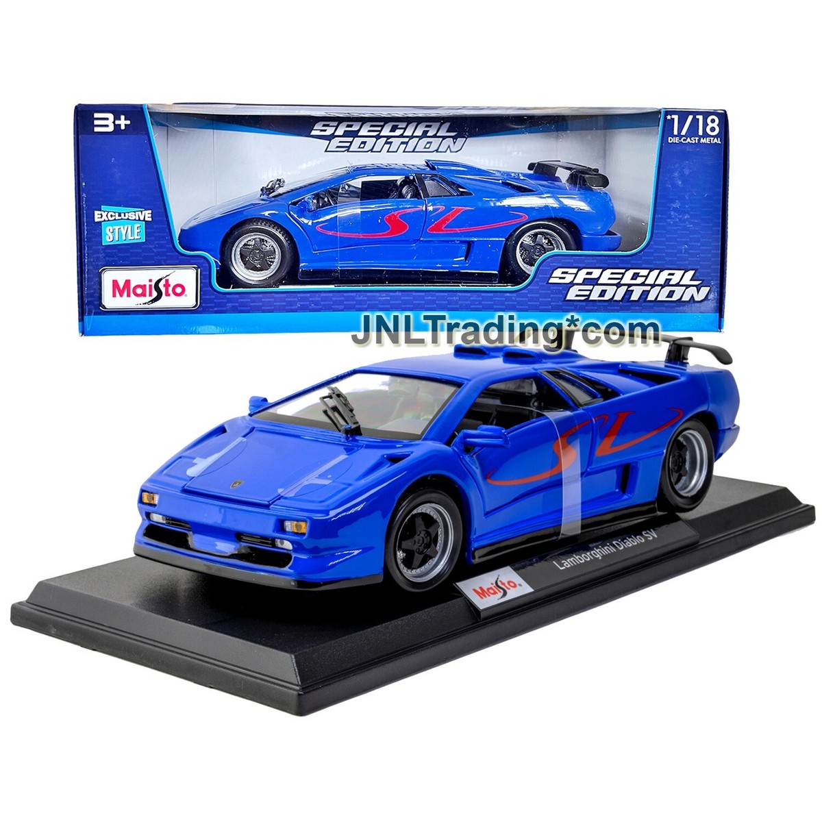 Maisto Special Edition 1:18 Scale Die Cast Blue Sports Car