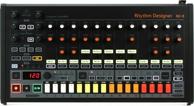 Behringer RD-8 Rhythm Designer Analog Drum Machine with 64-Step