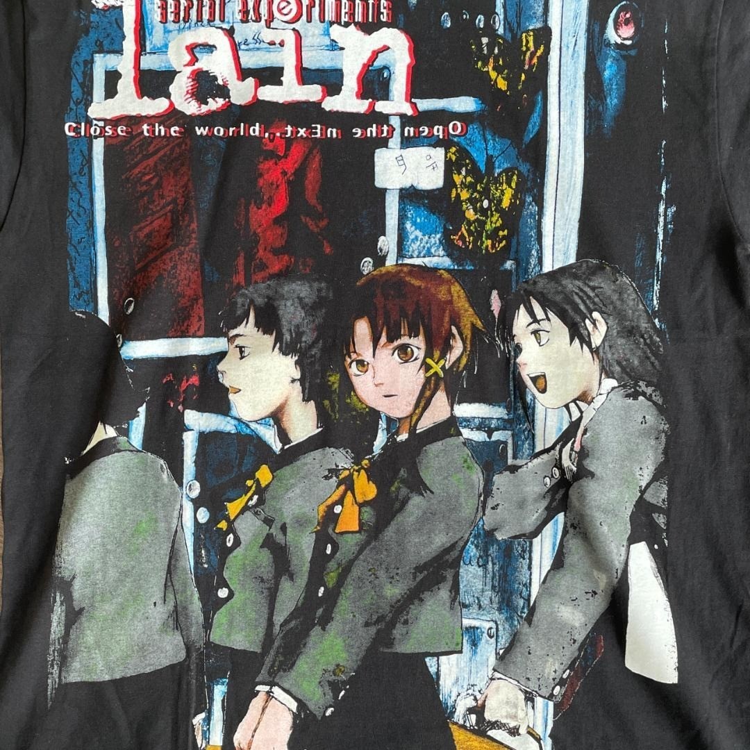 serial experiments lain One Size Official T-shirt Black Tee | eBay