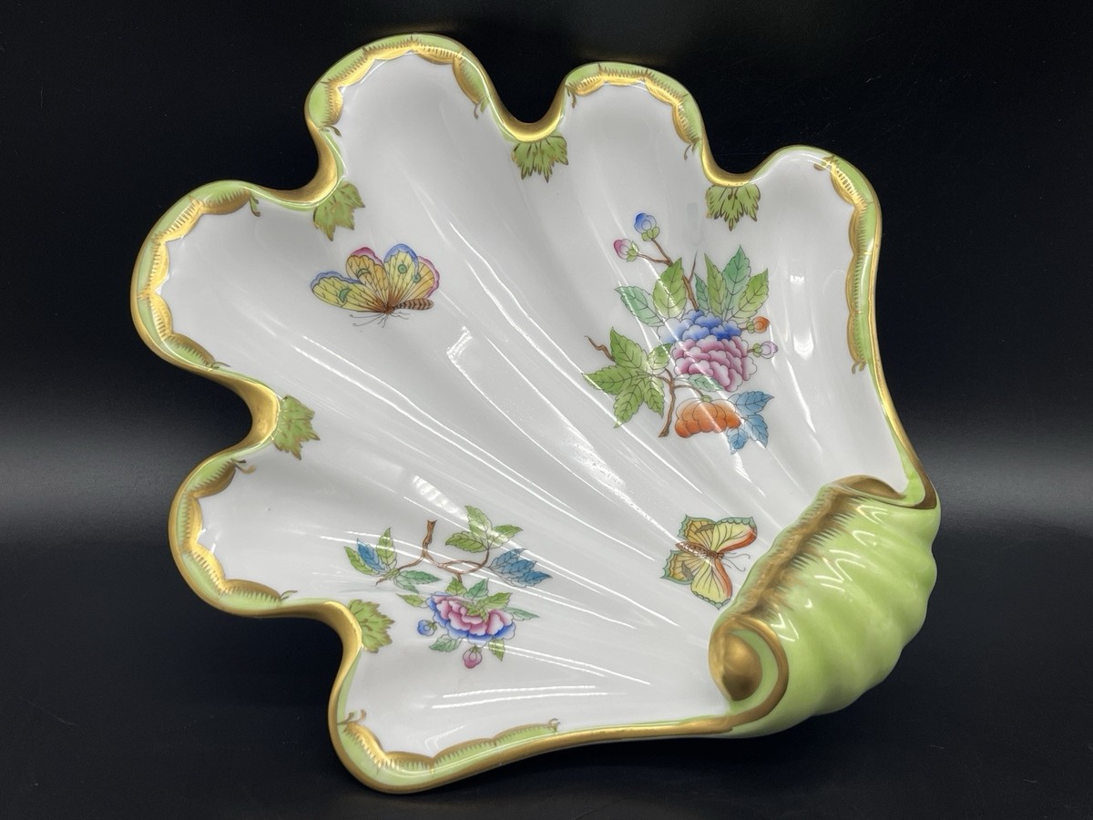 Herend Queen Victoria Shell Shaped Dish Centerpiece #7444/VBA | eBay