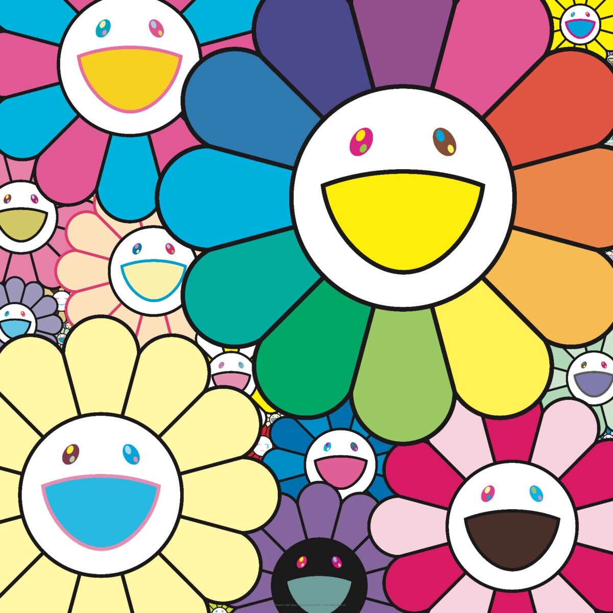 Takashi Murakami Lots of Flowers Signed edition print ED 300
