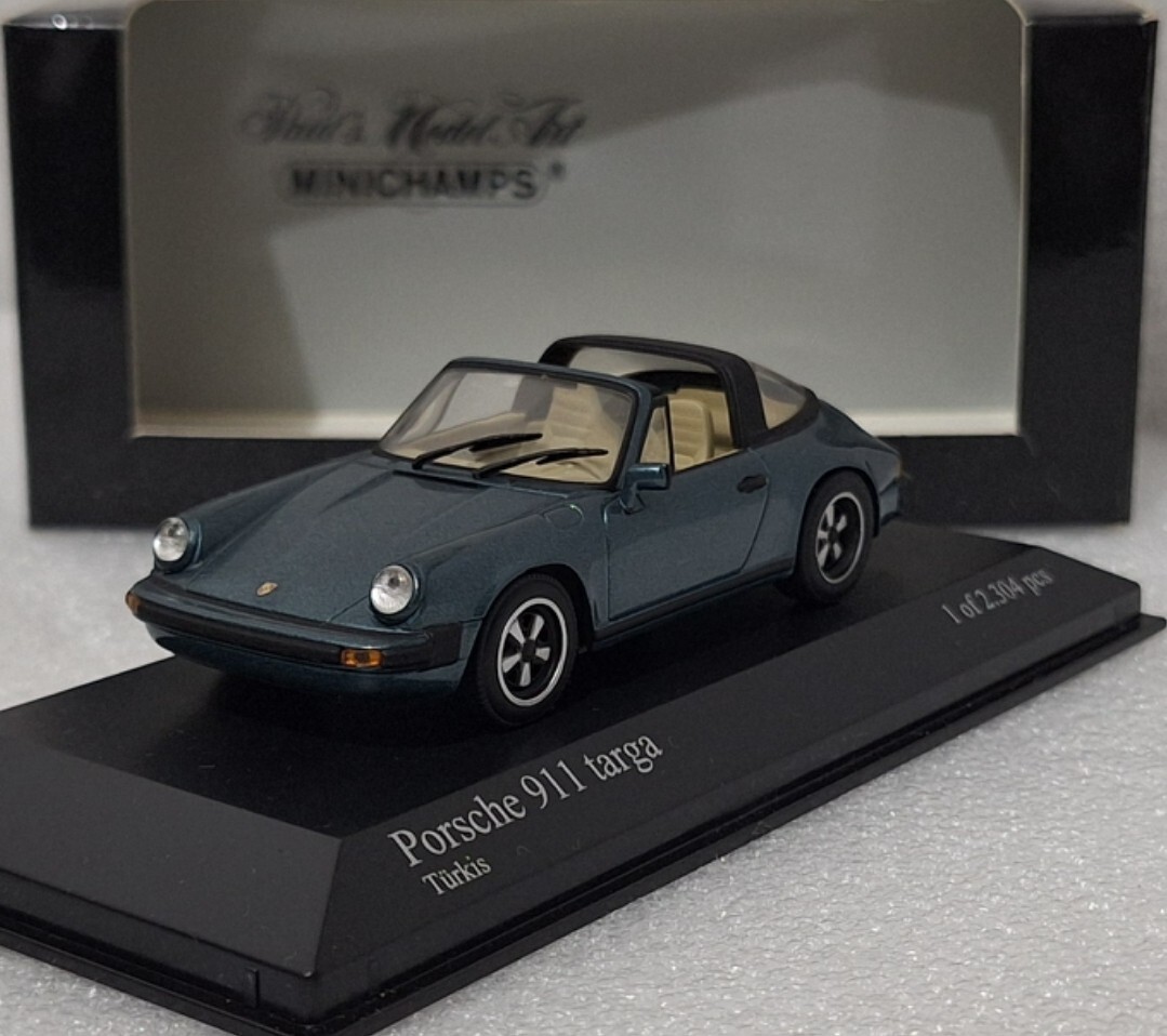 Porsche 911 Targa 1977 Turquoise Blue 1:43 Minichamps 400061206
