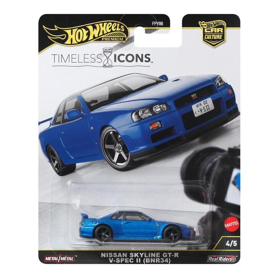 Hot Wheels Nissan Skyline GTR V-SPEC II BNR34 Timeless Icons 2025