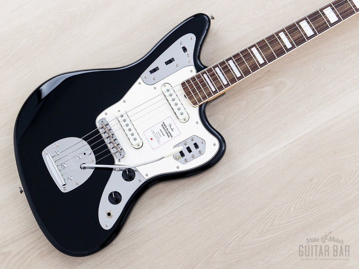 2025 Fender Traditional II Late '60s Jaguar Black, Blocks