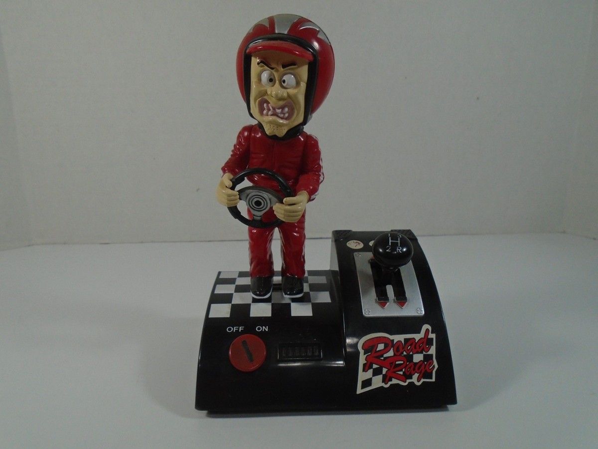 Gemmy 2005 Red Road Rage Racer Angry Mad Race Car Driver 30650