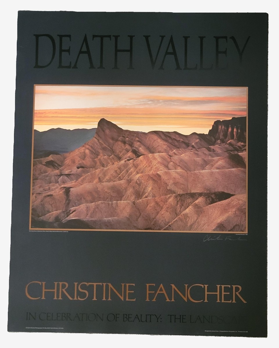 Christine Fancher Signed Poster Death Valley Zabriskie Point 22