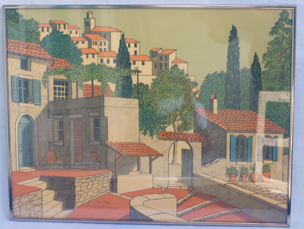Vintage Denis Paul Noyer, Village of Provence Signed and Numbered
