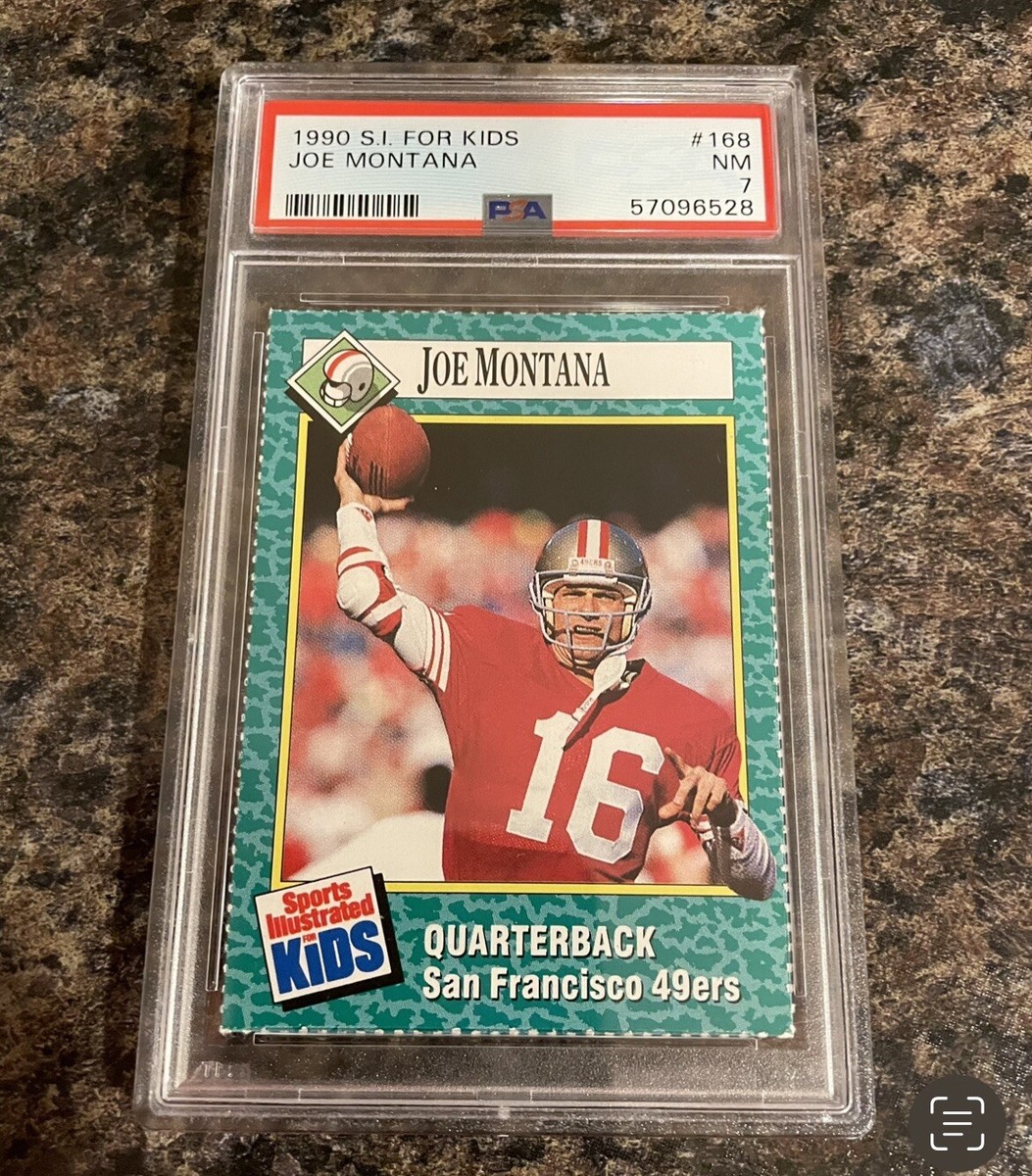 Joe Montana 1990 Sports Illustrated For Kids SI Kids #168 PSA 7 RC