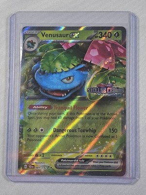 Venusaur Ex Stellar Crown Stamp Promo Regular 001/142 Pokémon