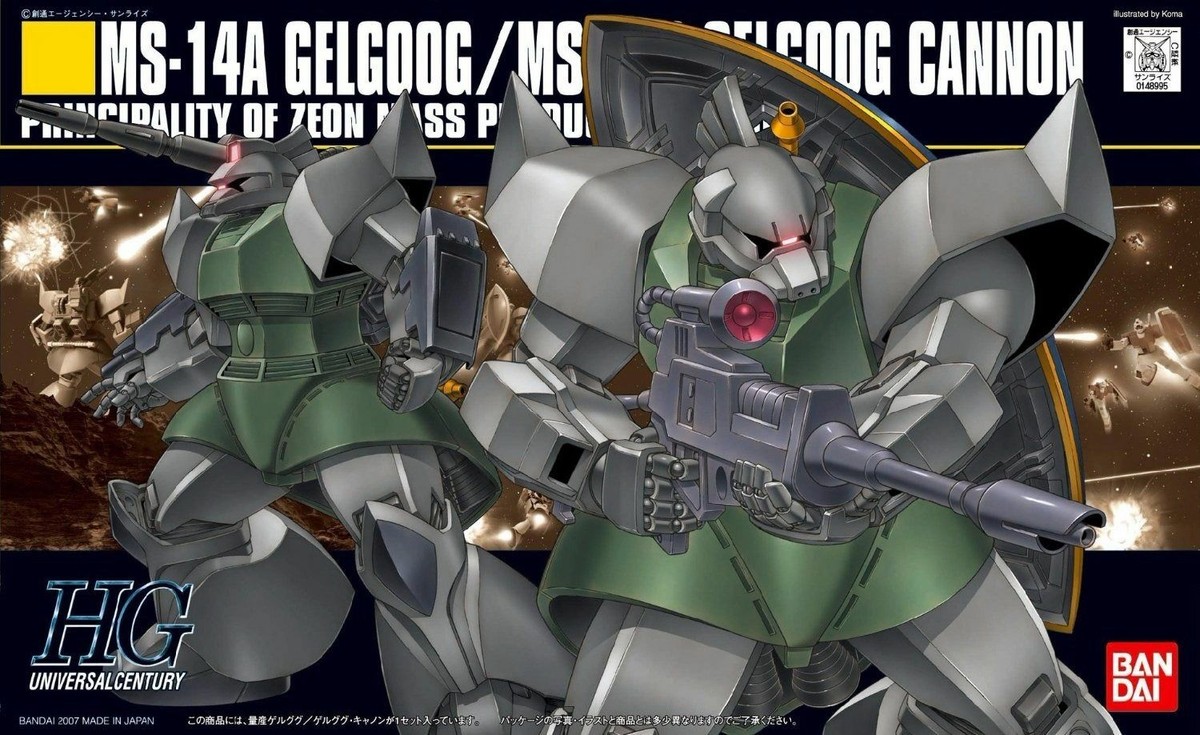 BANDAI HGUC 1/144 MS-14A GELGOOG / MS-14C GELGOOG CANNON Model Kit