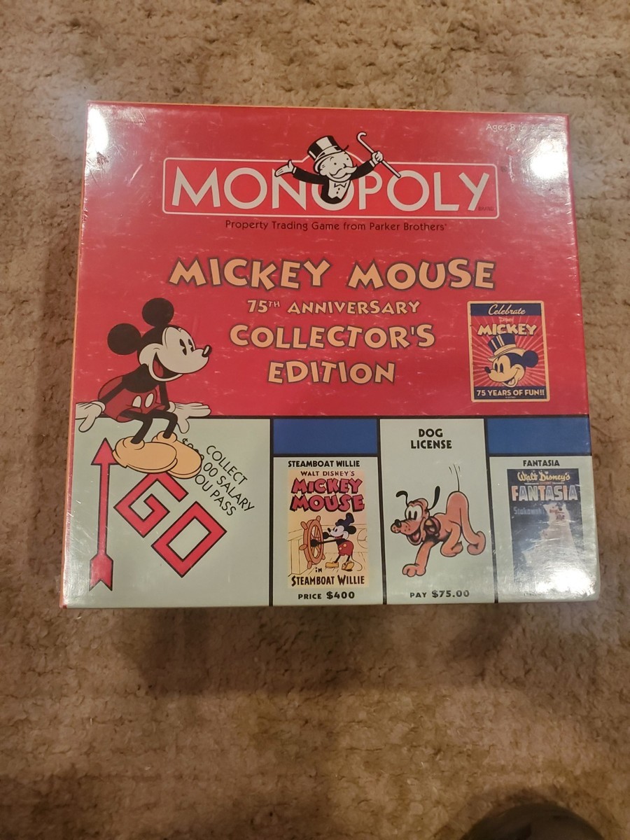 MONOPOLY Mickey Mouse 75th Anniversary Collector's Edition Board