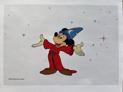 Disney's Fantasia Sorcerer 1988 Cel Sericel Animation Mickey Mouse