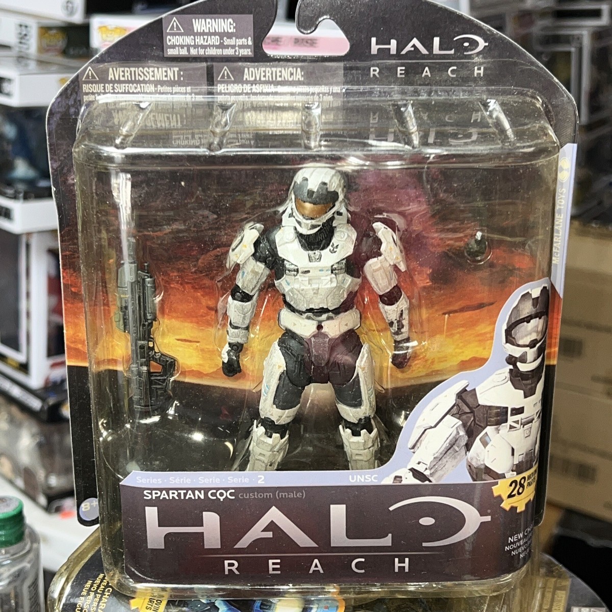 Halo Reach Spartan CQC White Series 2 McFarlane Toys 5” Action