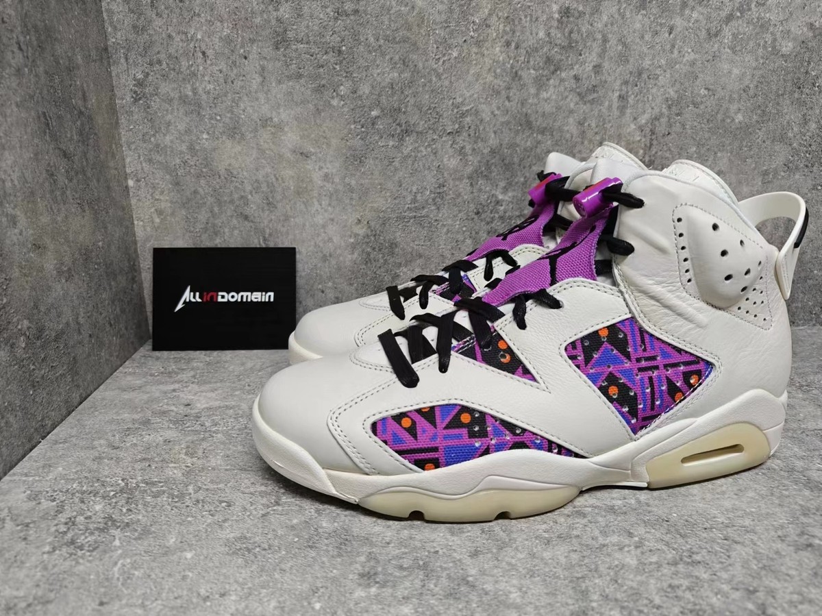 Level S-Nike Air Jordan 6 Retro Quai 54 Sail Purple CZ4152-101 US8