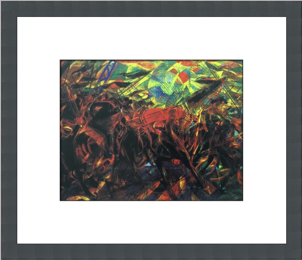 Carlo Carra Funeral of the Anarchist Galli Custom Framed Print | eBay