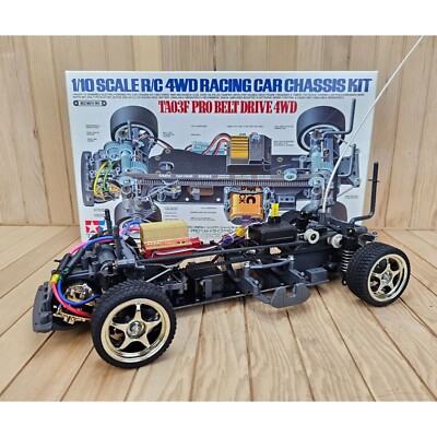Vintage 1996 Tamiya 58177 TA03F-Pro 4WD Belt Drive 1/10 Chassis
