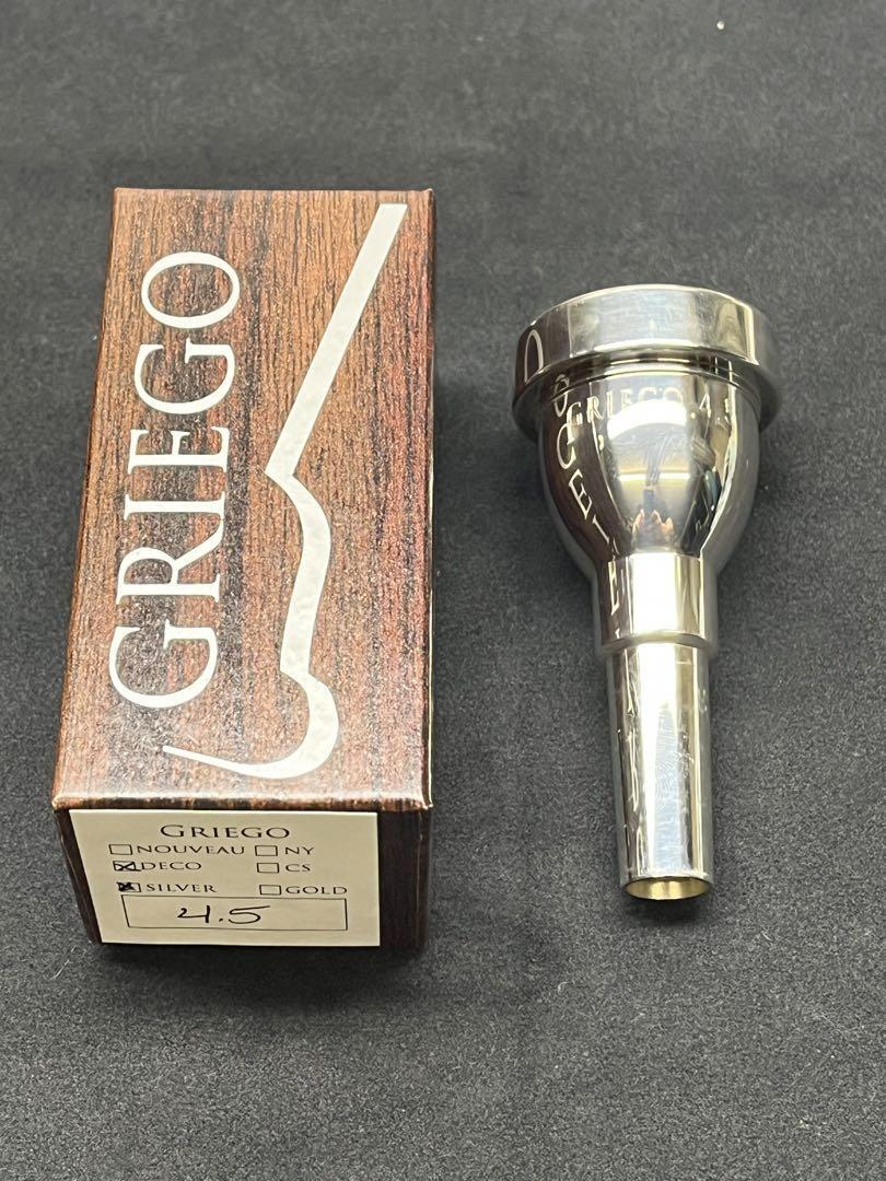 GRIEGO 4.5 太管 トロンボーンマウスピース 金メッキ GRIEGO 4.5 太管