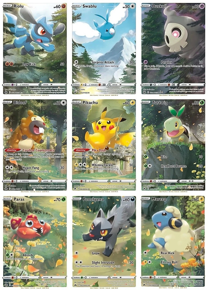 Pokémon TCG Crown Zenith Galarian Gallery Full Art Set of 9 Cards