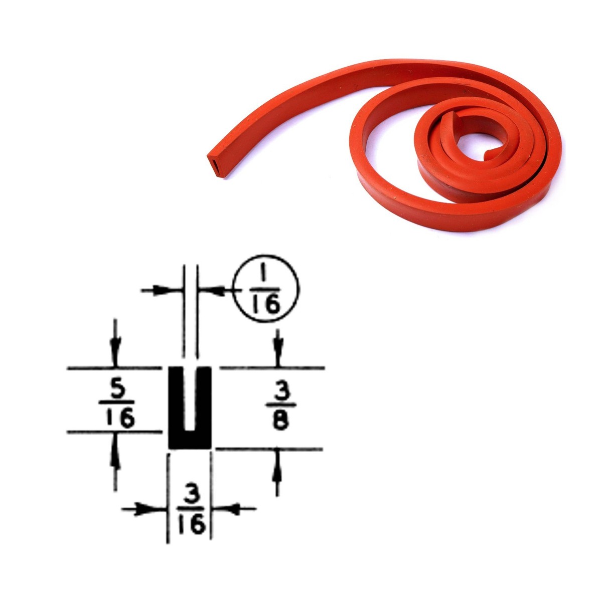 Minor Rubber Silicone Square Shaped Window Strip Rubber Seal 3/16