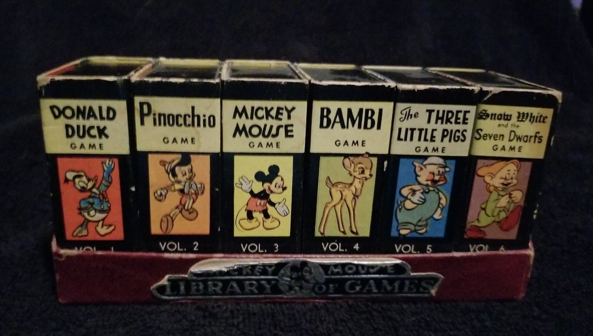 Vintage 1940's Disney Mickey Mouse Library of Games Card Games