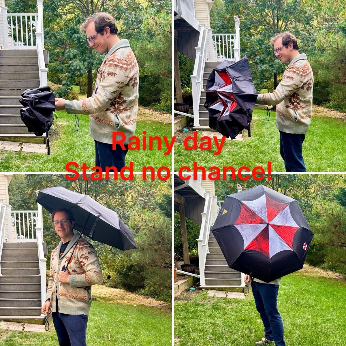 Resident Evil Biohazard Umbrella – 39” Compact Folding Rain Shield