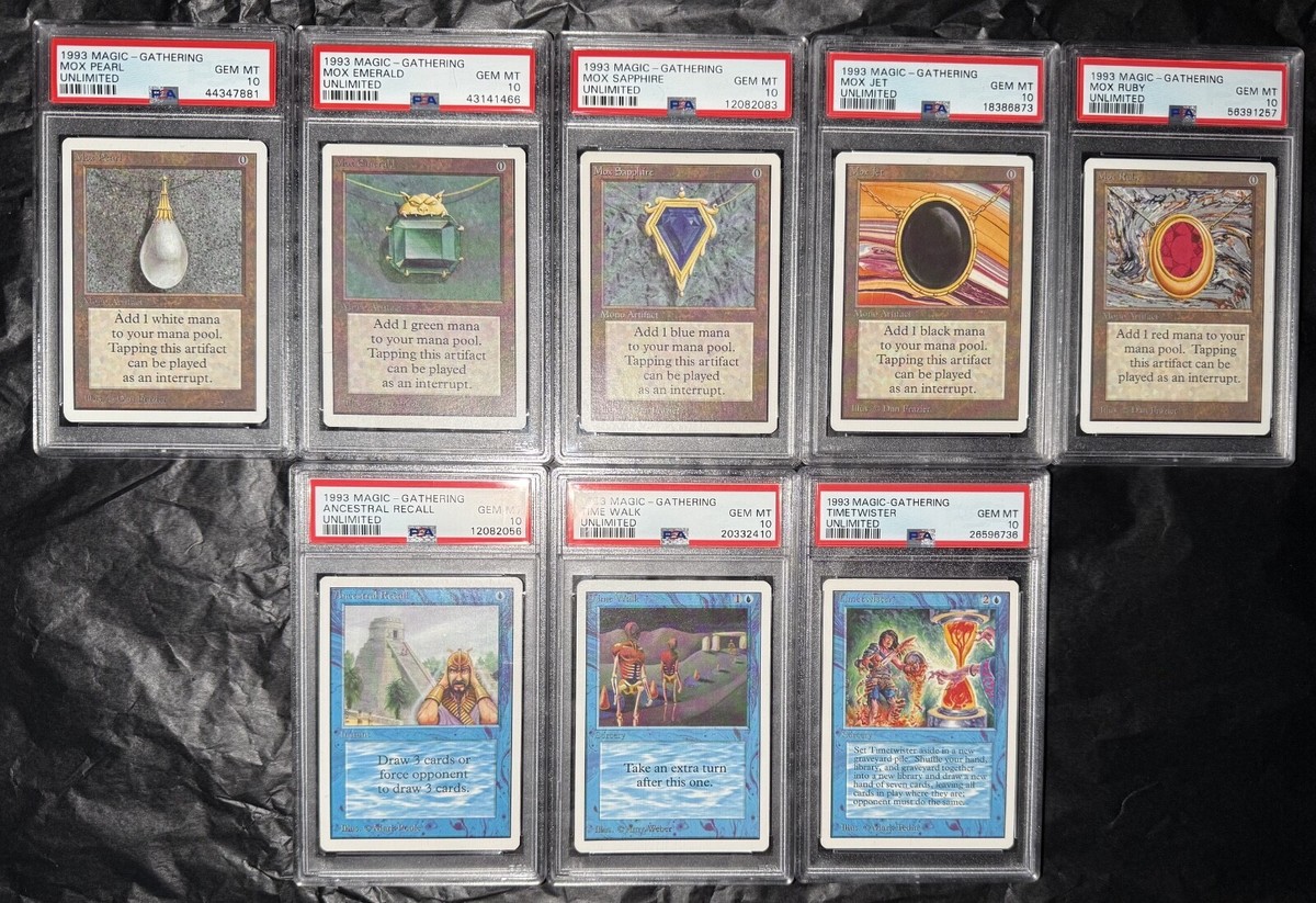 Mox Jet Sapphire Ruby Emerald timetwister Time walk Unlimited PSA