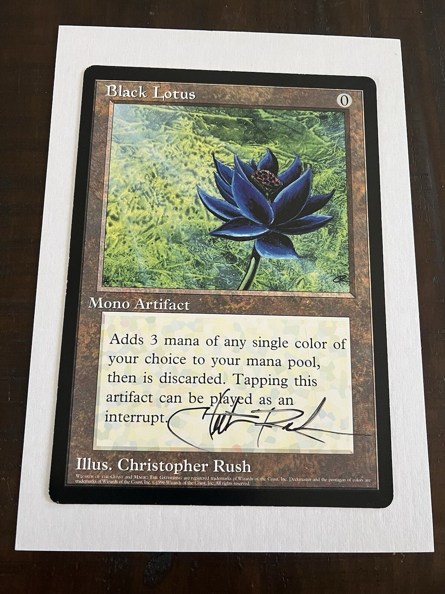 Black Lotus 6X9 Oversized Promo Magic the Gathering MTG Signed