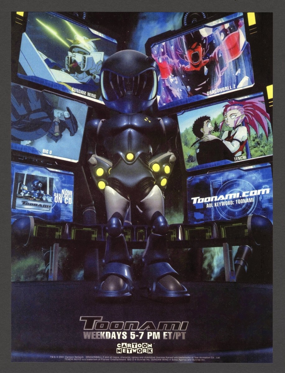 TOONAMI 2001 Gundam Wing Dragon Ball Z DBZ Tenchi Muyo Promo Ad