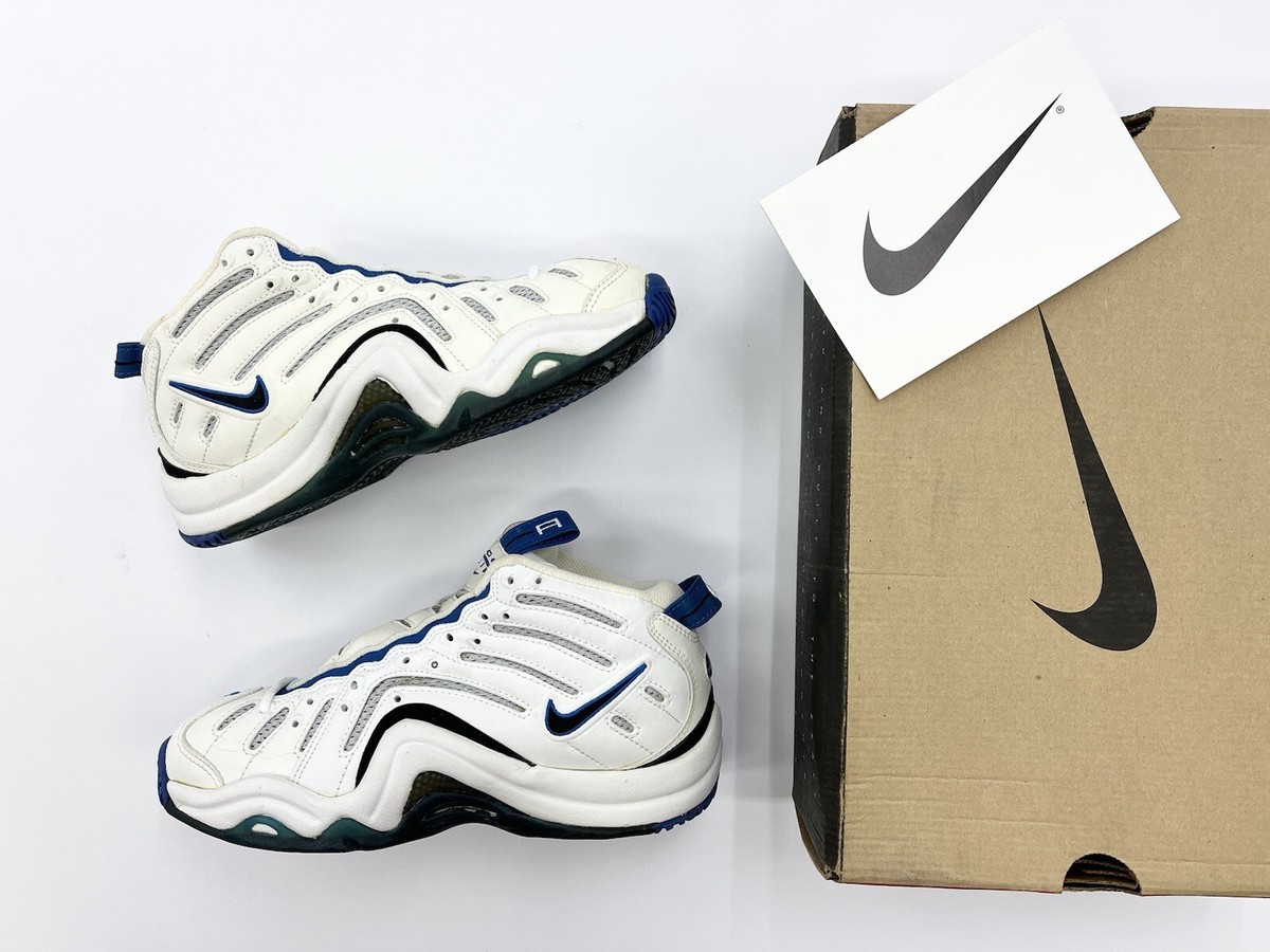 1996 Nike Air Zoom Challenge II Andre Agassi White Blue Spark Sz 8