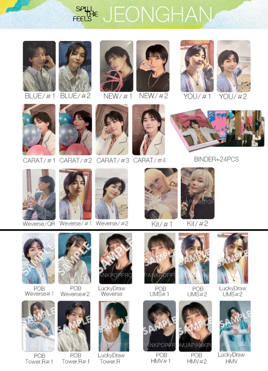 JEONGHAN SEVENTEEN SPILL THE FEELS ALBUM JAPAN POB PHOTOCARD