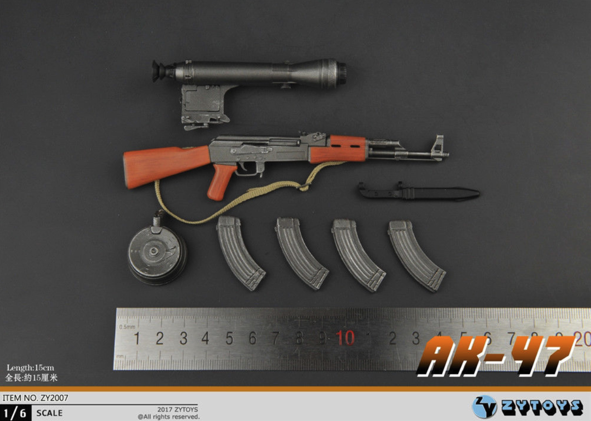 1/6 AK 47 Assault Rifle Soldier Weapon For 12