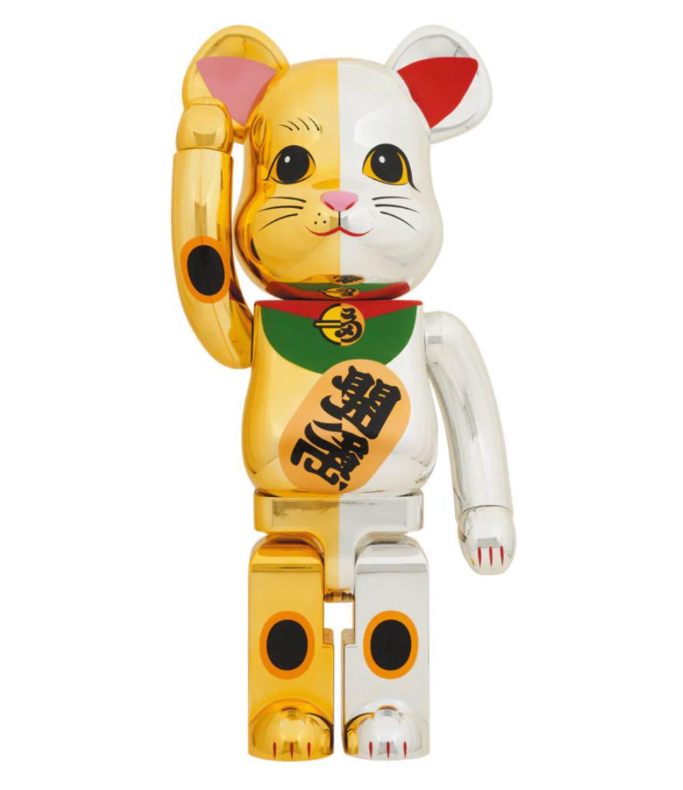 BE@RBRICK Lucky Cat MANEKI NEKO Gold × Silver 1000% MEDICOM TOY