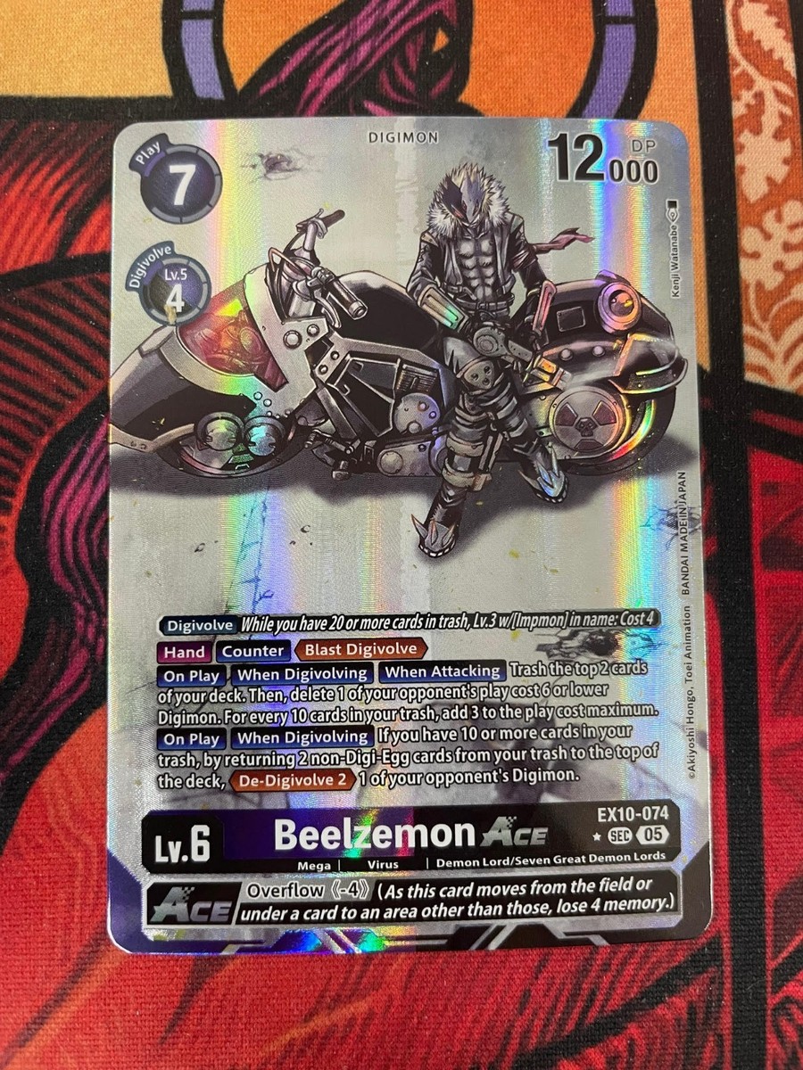 Beelzemon ACE (Alternate Art) - Sinister Order EX10-074 SEC | eBay