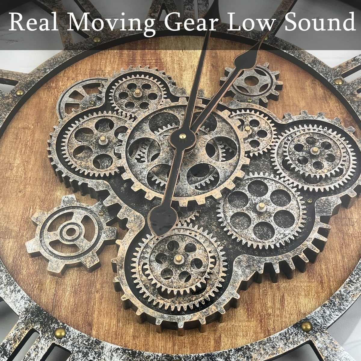 30 Inch Moving Gear Wall Clock, Oversized Wall Clocks, Clock