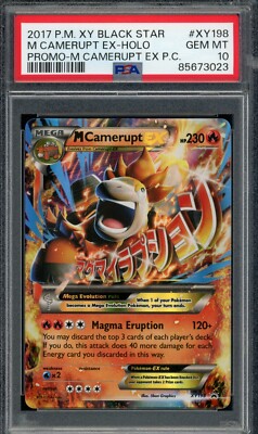 2017 PSA 10 Pokemon M Camerupt EX XY198 Black Star promo Card Gem