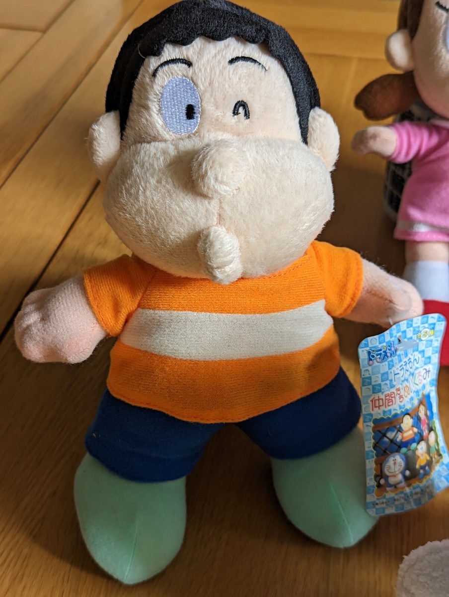 Vintage DORAEMON Plush Soft Toys COMPLETE SET of 5 Official Fujiko
