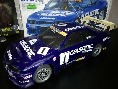 TAMIYA 1/10 RC Calsonic Skyline GT-R 4WD Racing Car Model Kit from