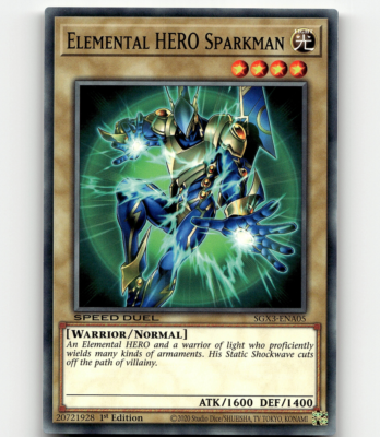 Yugioh Elemental HERO Sparkman Speed Duel GX: Duelists of Shadows