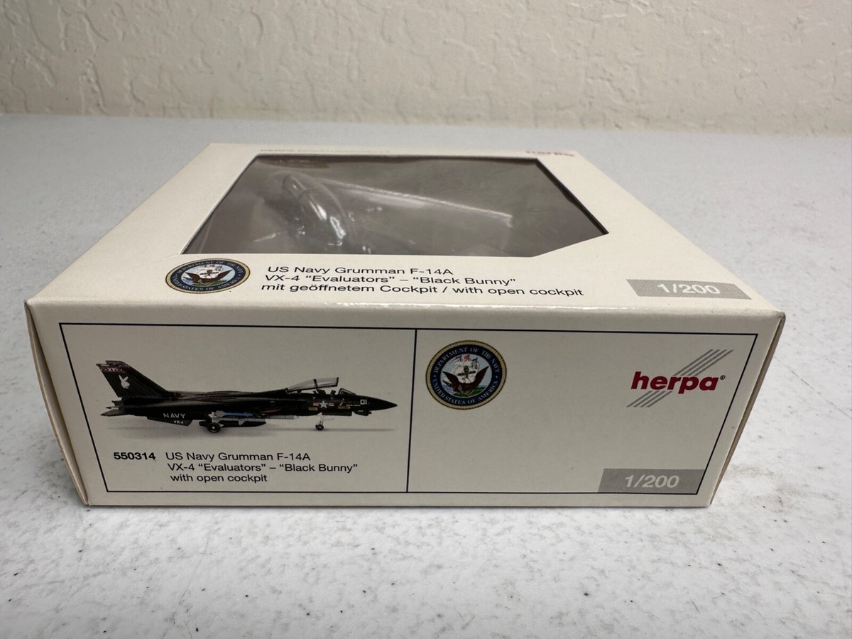 herpa 1/200 F-14A US Navy VX-4 ブラックバニー herpa US Navy Grumman F-