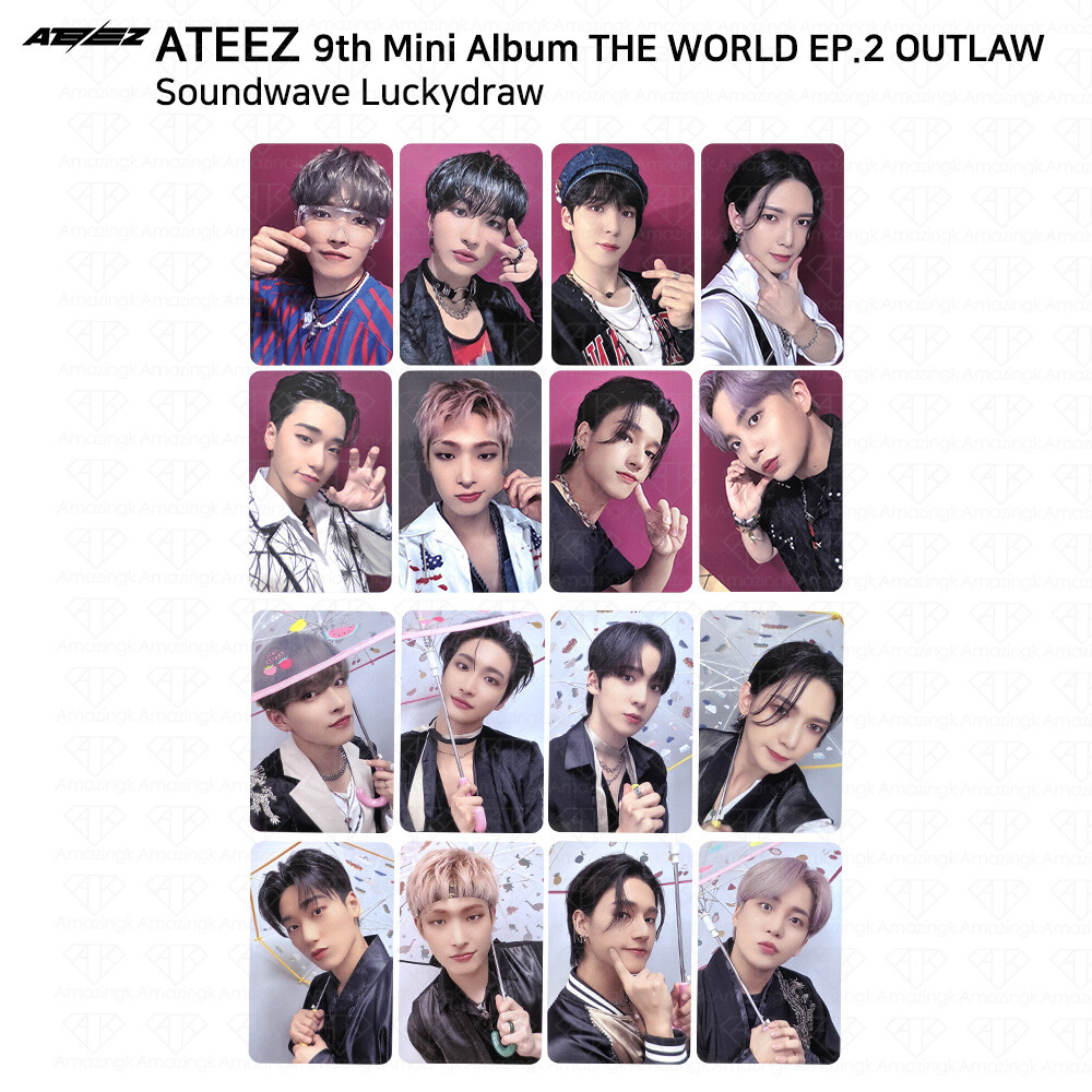 ATEEZ THE WORLD EP.2 OUTLAW Soundwave Lucky Draw Photocard KPOP K